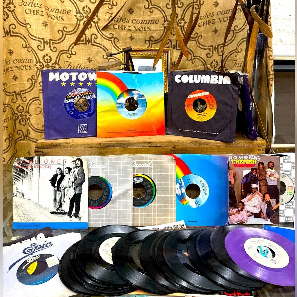 Vintage juke box records